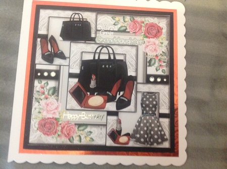 Black all about the fashion card front by Chris Lawlor