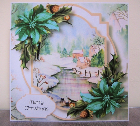 Double Mat - The Frozen Stream 8x8 by Christine Smart
