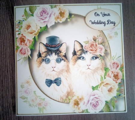 The Wedding Cats 1 8x8 by Christine Smart