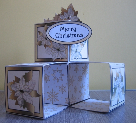 Cube pop-ups Gold Poinsettias Featured Gallery Photo