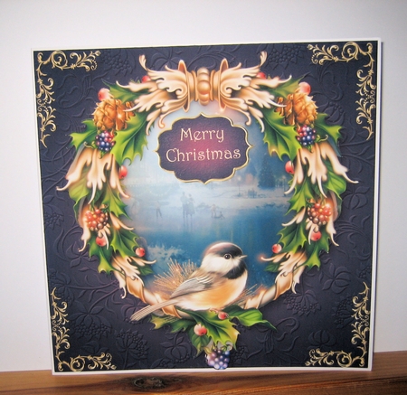 The Christmas Wreath 8x8 Quick Topper by Christine Smart