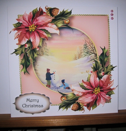 Scenic Christmas Present - Building A Snowman by Christine Smart