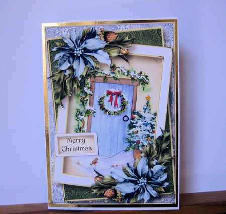 Framed Christmas - The Christmas Wreath A5 by Christine Smart