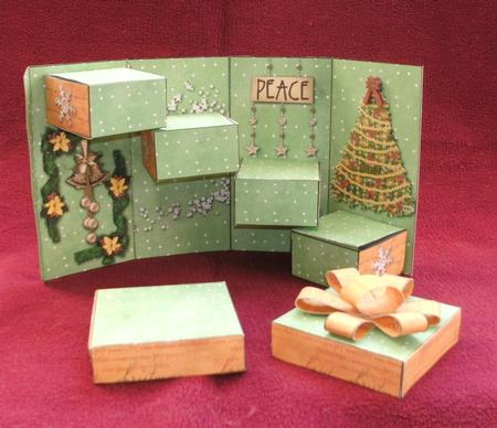 Christmas Peace Keepsake Treasure Box Card Kit by Christine Smart