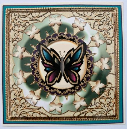 Butterfly Mandala Large Topper 5 by Christine Smart