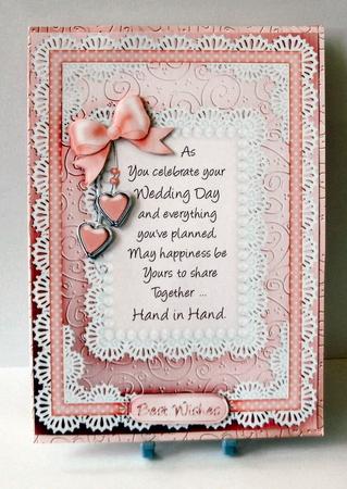 A5 Greeting Lace and Pearls Wedding Day 3D Decoupage Kit by Christine Smart