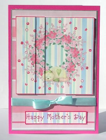 Cat with Flower Frame by Christine Smart