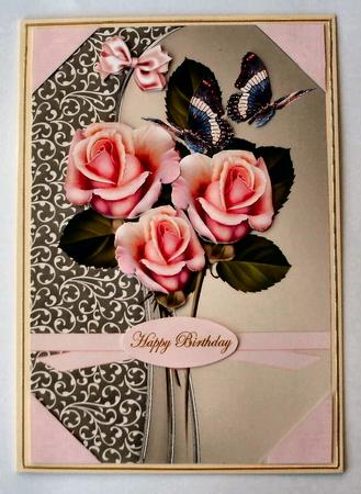 Lovely Roses and Swirls by Christine Smart