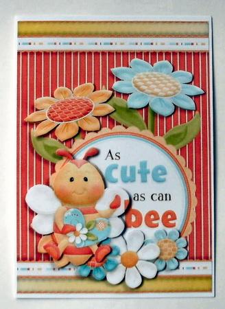 Cute as Can Bee Card Front by Christine Smart