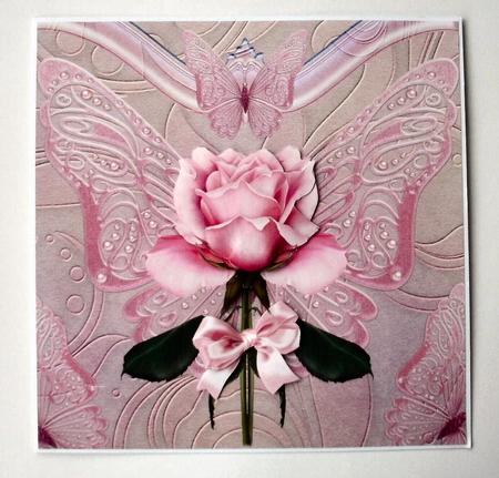 Perfect Pink Butterflie and Roses by Christine Smart