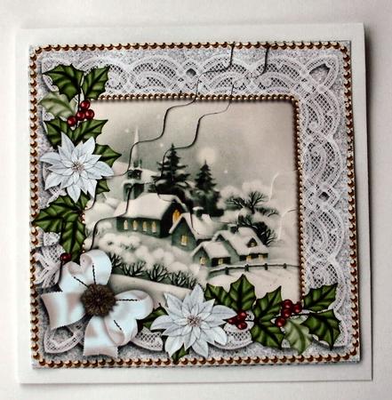 Dream Church Ice 5in Scallop Triangle Corner Stacker by Christine Smart