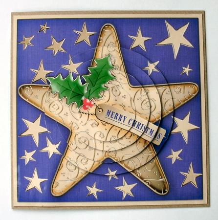 Xmas Star Circle Pyramage Topper by Christine Smart