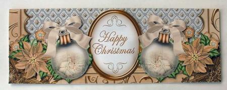 Cream Village Happy Christmas Large Dl Decoupage Card Kit by Christine Smart