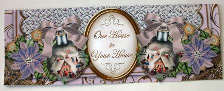 Our House Bauble to Your House Large Dl Decoupage Card Kit by Christine Smart