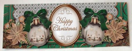 Winter Pub Happy Christmas Large Dl Decoupage Card Kit by Christine Smart