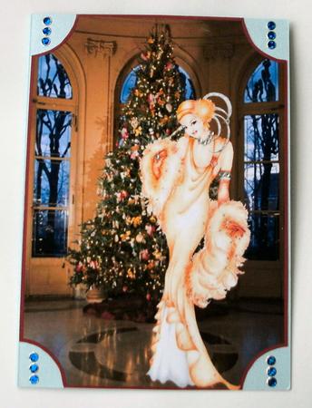 Art Deco Christmas Plaques by Christine Smart