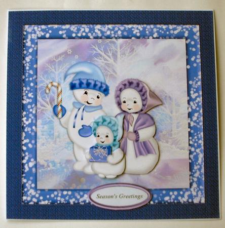 Snow Family 8x8 Topper by Christine Smart