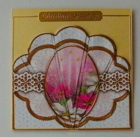 Pink Candle Trio Flake Anglaise Deco Stacker by Christine Smart