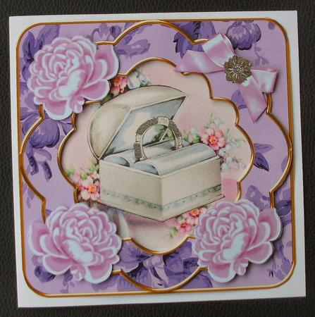 Lilac Ring Box Roses Fancy Picture 8in Decoupage Cf Kit by Christine Smart