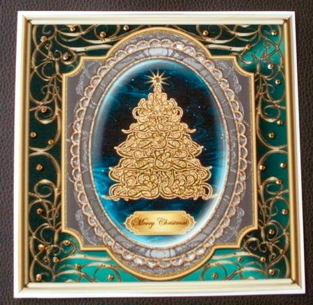 Large Christmas Topper with Swirls & Bookmark 5 by Christine Smart