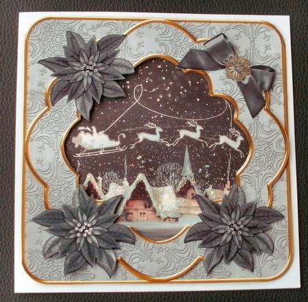 Christmas Night Fancy Picture 8in Decoupage Cf Kit by Christine Smart