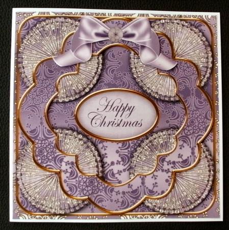Lilac Snowflake Happy Christmas 3D Rosette 8in Cf Kit by Christine Smart