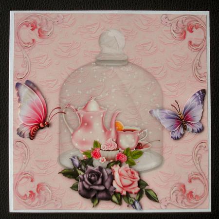 Time for Tea with Roses and Butterflies by Christine Smart