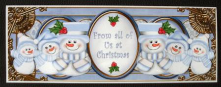 Blue Snowman from All of Us Large Dl Decoupage Step by Step by Christine Smart