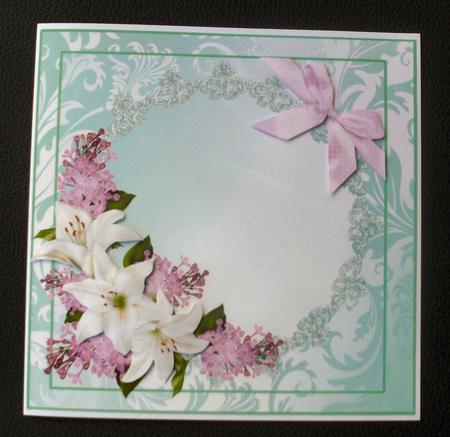 8x8 Lilac and Lilies Decoupage Topper by Christine Smart