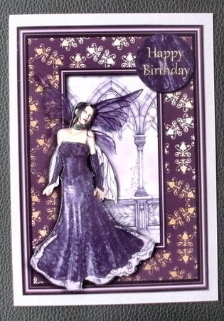 Gold & Purple Fairy + Decoupage by Christine Smart