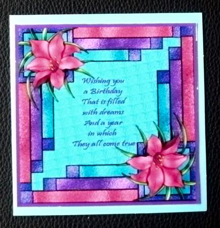 Stained Glass Lillies by Christine Smart