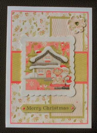 Mr & Mrs Claus's House Christmas Card by Christine Smart