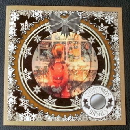 Vintage Christmas Wishes Circular Pyramid by Christine Smart