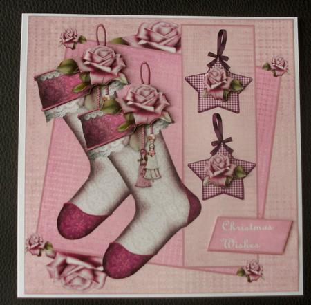 Christmas Stockings in Purple by Christine Smart