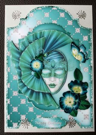 Masquerade Mask Screen Card by Christine Smart