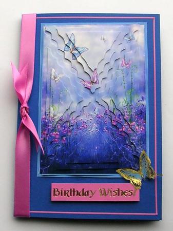 Flowers and Butterflies Wavey Side Step Stacker by Christine Smart