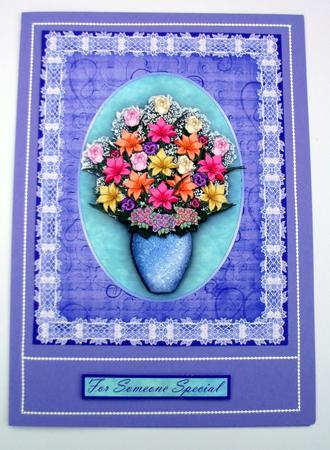 Vase of Flowers Topper & Decoupage by Christine Smart