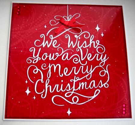 We Wish You a Very Merry Christmas 8x8 Topper by Christine Smart