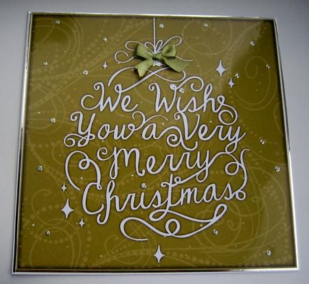 We Wish You a Very Merry Christmas 8x8 Topper by Christine Smart