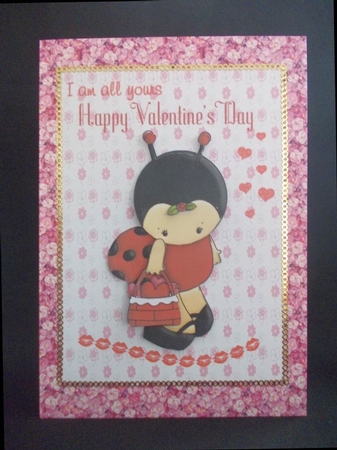 Little Ladybug Valentine Clip Art by Chris Stow
