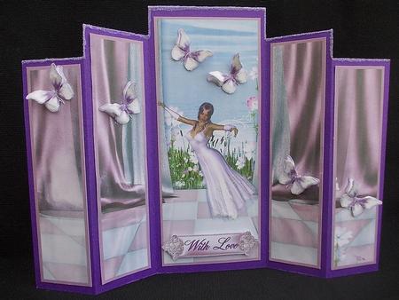 Pretty Pink Fairy Theatre Fold Card by Chris Stow