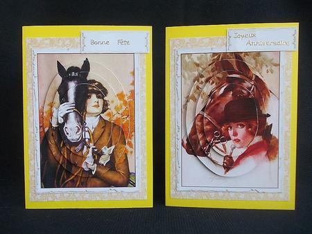 Double Value - Easy Card Toppers, Vintage Horses by Chris Stow