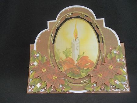 Single Candle Fancy Shaped Over 3D Mini Card Kit by Chris Stow