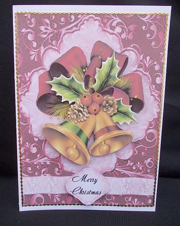 Beautiful Bells with Burgundy Bow by Chris Stow