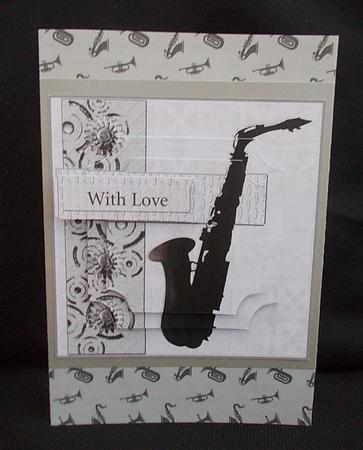 Saxophone Instrument in Silhouette by Chris Stow