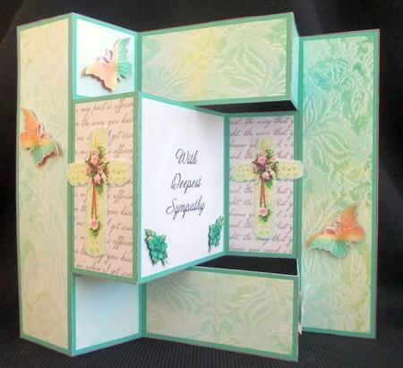 Fantasy Butterfly 1 - Deepest Sympathy - Tri Shutter Card by Chris Stow