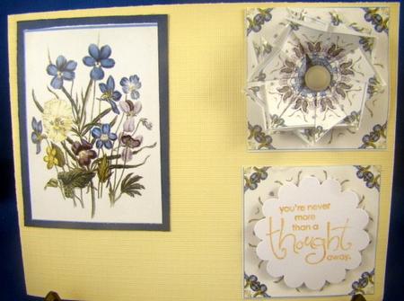 Violets with Tea Bag Tiles by Chris Williams
