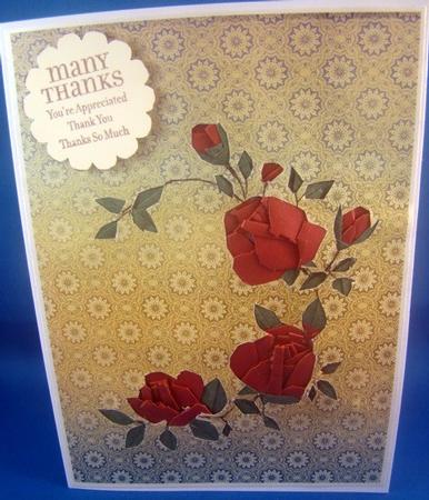 Green and Gold Varigated Damask Backing Paper by Chris Williams