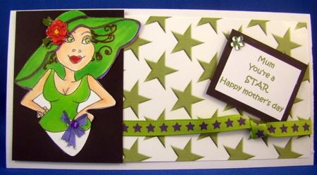 Green Stars Backing Paper by Chris Williams