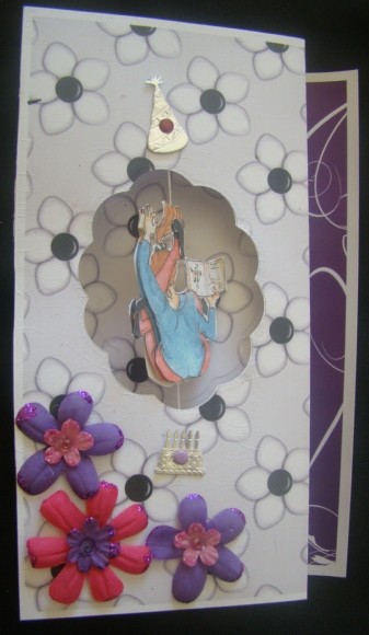 Daisy Dots in Lilac A4 Backing Paper by Chris Williams
